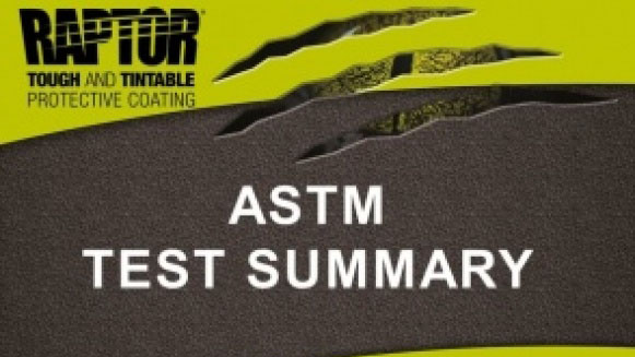 Raptor ASTM Test Summary